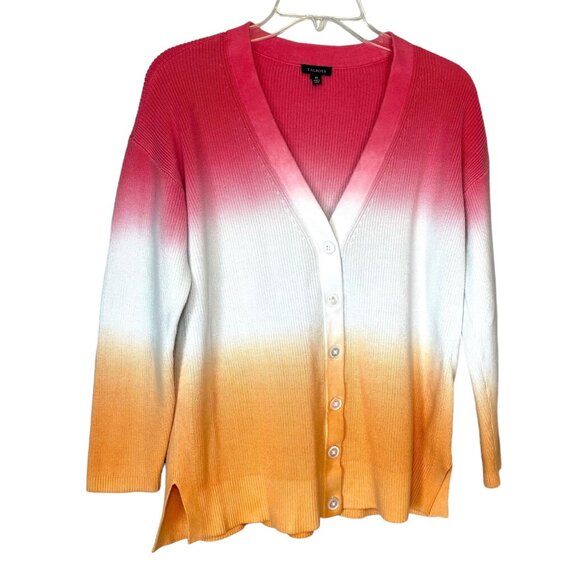 Talbots Sweaters - Talbots womens ombre knit cardigan button up sweater size medium boho casual